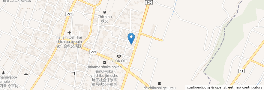 Mapa de ubicacion de マクドナルド en 日本, 埼玉県, 秩父市.