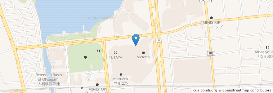 Mapa de ubicacion de 湘南カレー en Japonya, 埼玉県, 越谷市.