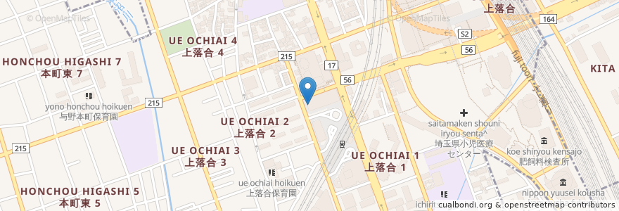 Mapa de ubicacion de カフェビーンズ en Japan, Saitama Prefecture, Saitama, Chuo Ward.