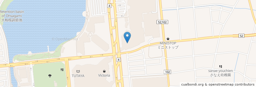 Mapa de ubicacion de スターバックスコーヒー３階店 en Jepun, 埼玉県, 越谷市.