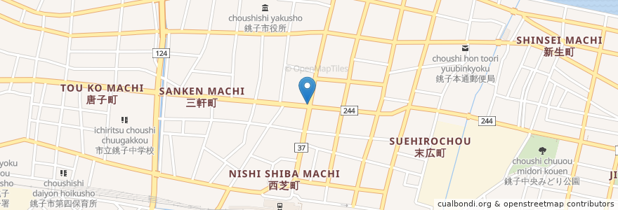 Mapa de ubicacion de すがや歯科医院 en Giappone, Prefettura Di Chiba, 銚子市.