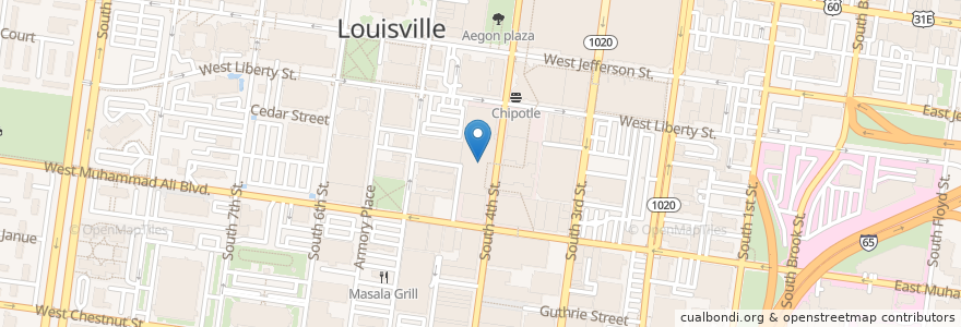 Mapa de ubicacion de Hard Rock Cafe en United States, Kentucky, Jefferson County, Louisville.