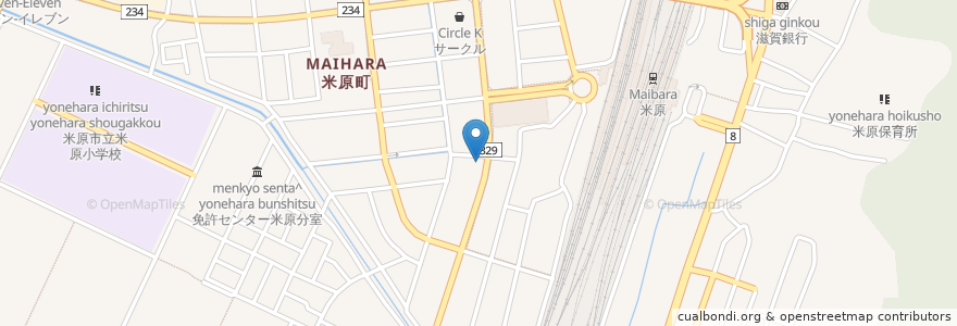 Mapa de ubicacion de Ber Lounge Rion en اليابان, شيغا, 米原市.