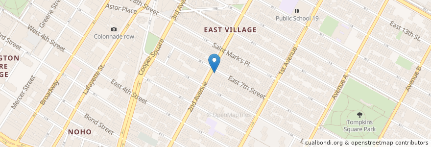 Mapa de ubicacion de Cafe Mocha en United States, New York, New York, New York County, Manhattan Community Board 3, Manhattan.