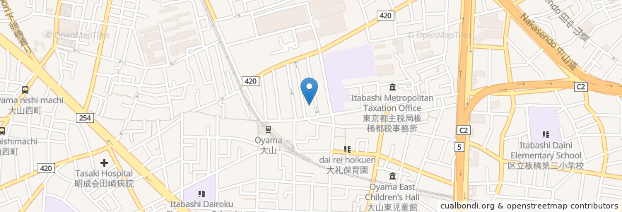 Mapa de ubicacion de 金松湯 en اليابان, 東京都, 板橋区.