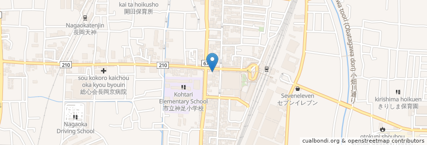 Mapa de ubicacion de Maco en 일본, 교토부, 長岡京市.
