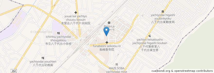 Mapa de ubicacion de ぐるめや en 日本, 千葉県, 八千代市, 千葉市, 花見川区.