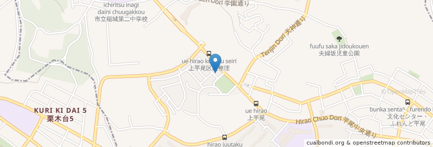 Mapa de ubicacion de ドラッグセイムス en 日本, 東京都, 稲城市.