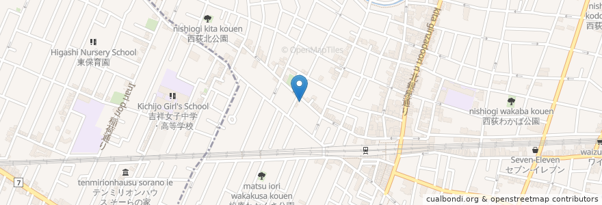 Mapa de ubicacion de 旭薬局 en اليابان, 東京都, 杉並区.
