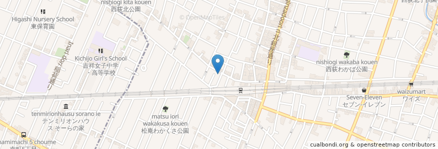 Mapa de ubicacion de 節骨麺たいぞう en 日本, 東京都, 杉並区.