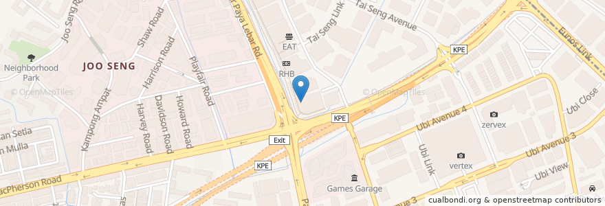 Mapa de ubicacion de Subway en Singapura, Southeast.