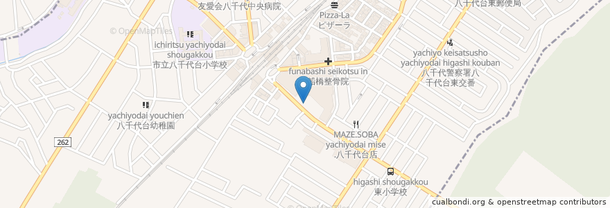 Mapa de ubicacion de Doutor en Japan, Chiba Prefecture, Yachiyo, Chiba, Hanamigawa Ward.