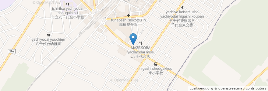 Mapa de ubicacion de くすりの福太郎 en Japon, Préfecture De Chiba, 八千代市, 千葉市, 花見川区.