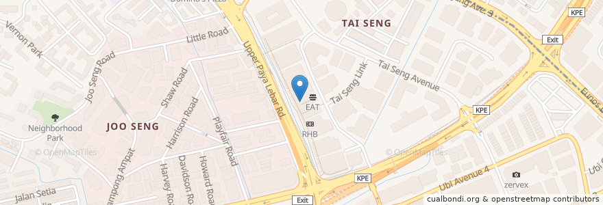 Mapa de ubicacion de Bakerzin en Singapour, Southeast.