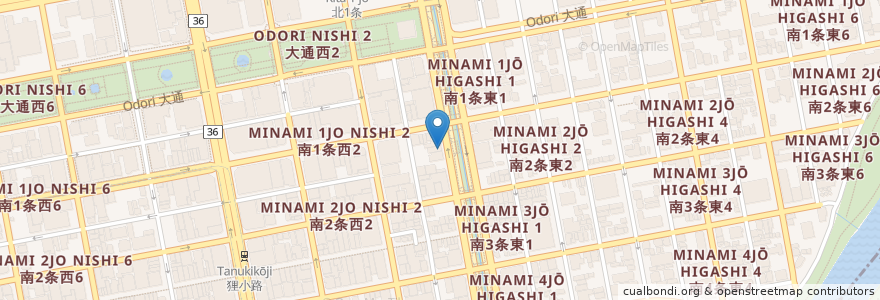 Mapa de ubicacion de Mon lapin en Japonya, 北海道, 石狩振興局, 札幌市, 中央区.