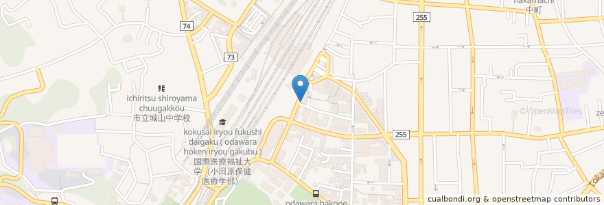 Mapa de ubicacion de 天野歯科 en 日本, 神奈川縣, 小田原市.