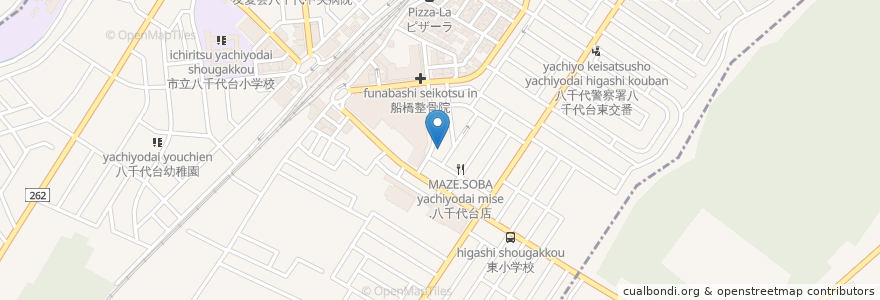 Mapa de ubicacion de ライブカフェ凡 en اليابان, 千葉県, 八千代市, 千葉市, 花見川区.