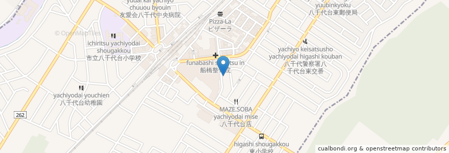 Mapa de ubicacion de 戯之吉 en Japan, Chiba Prefecture, Yachiyo, Chiba, Hanamigawa Ward.