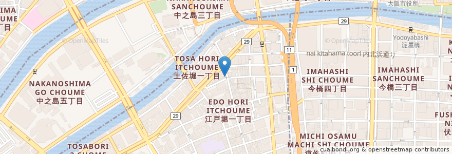 Mapa de ubicacion de SABAR en Japan, Präfektur Osaka, 大阪市, 北区, 西区.