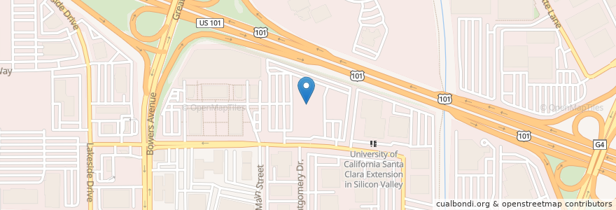 Mapa de ubicacion de RideStop - Santa Clara Square 2 en Vereinigte Staaten Von Amerika, Kalifornien, Santa Clara County, Santa Clara.