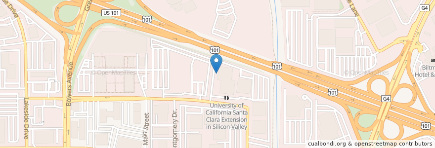 Mapa de ubicacion de Ride Stop - Santa Clara Square 4 en Соединённые Штаты Америки, Калифорния, Santa Clara County, Santa Clara.