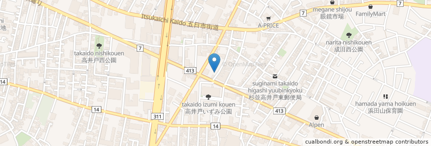 Mapa de ubicacion de 石黒歯科医院 en 일본, 도쿄도, 杉並区.