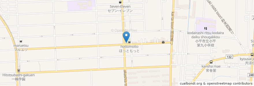 Mapa de ubicacion de ベンチ en Japonya, 東京都, 小平市.