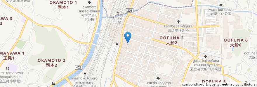 Mapa de ubicacion de 鎌倉飯店 en 日本, 神奈川県, 鎌倉市.
