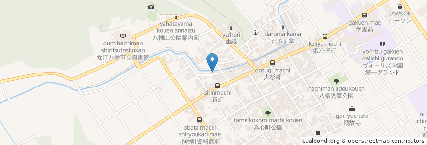 Mapa de ubicacion de RABBIT HUTCH クラフトビアカフェ en 日本, 滋賀県/滋賀縣, 近江八幡市.
