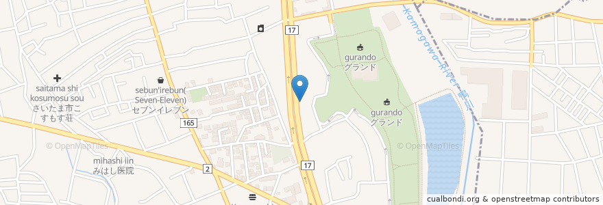 Mapa de ubicacion de 夜間緊急動物病院さいたま大宮 en اليابان, 埼玉県, さいたま市.