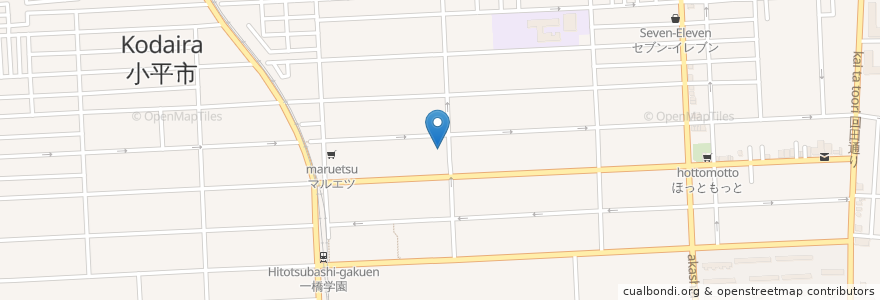 Mapa de ubicacion de ベンチ en 日本, 东京都/東京都, 小平市.