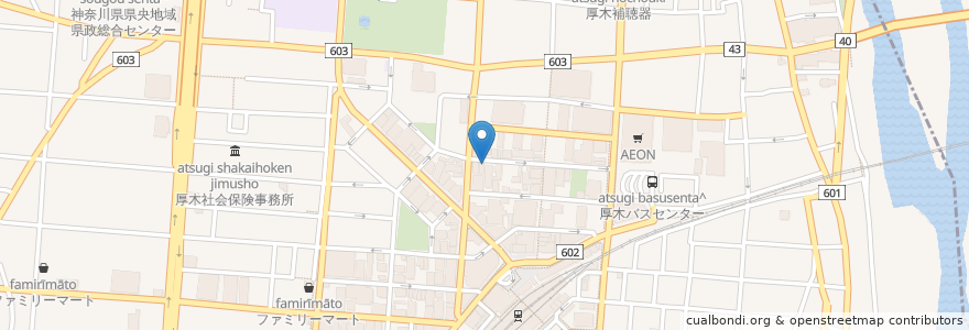 Mapa de ubicacion de じっとこ en 日本, 神奈川県, 厚木市.