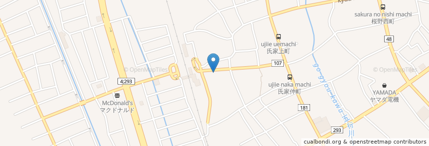 Mapa de ubicacion de 飲み処 ななみ en Japão, 栃木県, さくら市.