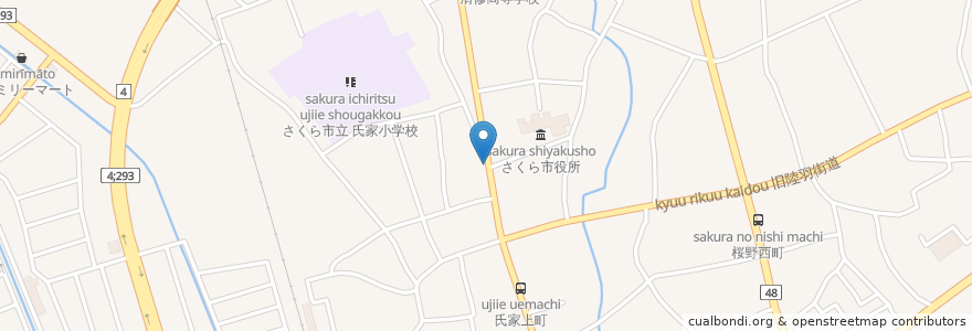 Mapa de ubicacion de お食事処 よし茶屋 en 日本, 栃木県, 櫻市.