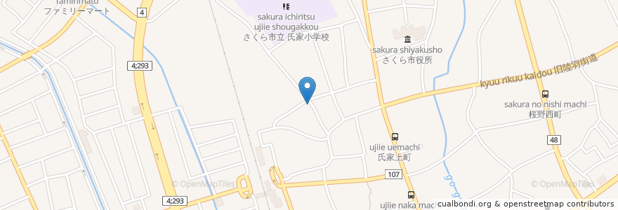 Mapa de ubicacion de すし貞 en Japão, 栃木県, さくら市.