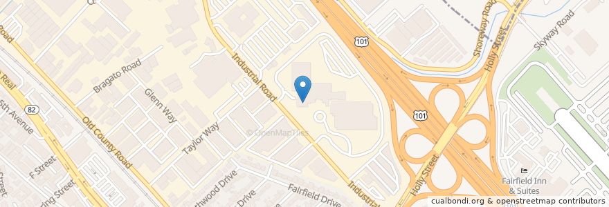 Mapa de ubicacion de San Carlos Center Urgent Care en Stati Uniti D'America, California, San Mateo County.