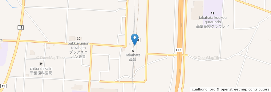 Mapa de ubicacion de まほろば温泉;高畠町太陽館 en 일본, 야마가타현, 東置賜郡, 高畠町.