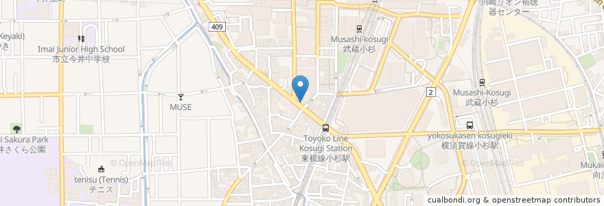 Mapa de ubicacion de 坂本歯科 en Japon, Préfecture De Kanagawa, Kawasaki, 中原区.