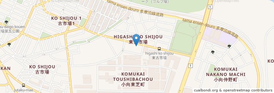 Mapa de ubicacion de サイゼリヤ en 일본, 가나가와현, 川崎市, 幸区.