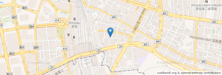 Mapa de ubicacion de 大勝軒 en ژاپن, 東京都, 新宿区.