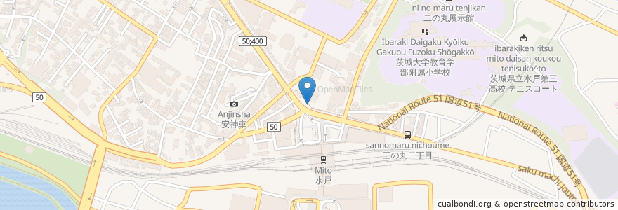 Mapa de ubicacion de 郵便ポスト en اليابان, إيباراكي, 水戸市.