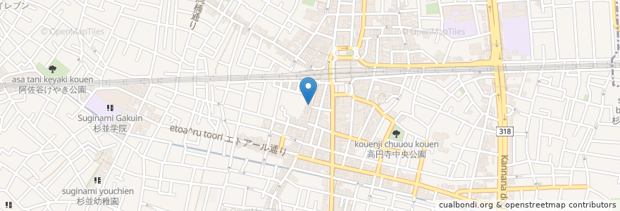 Mapa de ubicacion de KHANA 花菜 en ژاپن, 東京都, 杉並区.