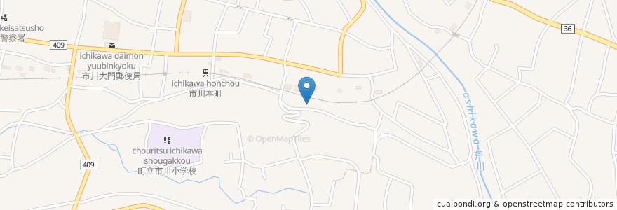 Mapa de ubicacion de 上地区公民館 en Giappone, Prefettura Di Yamanashi, 西八代郡, 市川三郷町.