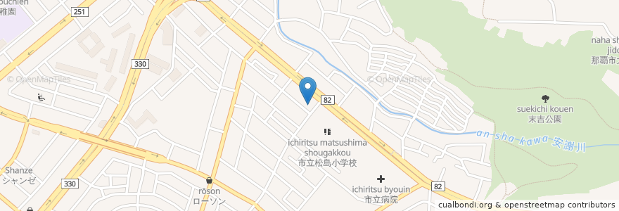 Mapa de ubicacion de イオンドラッグ en Japon, Préfecture D'Okinawa, 那覇市.