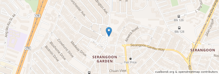 Mapa de ubicacion de Chomp Chomp Satay #34 en Singapour, Southeast, Central.