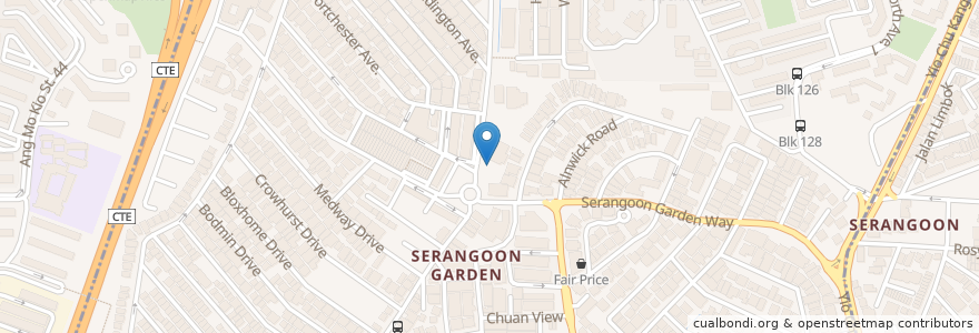 Mapa de ubicacion de Ang Sa Lee Oyster Omelette #33 en Singapur, Southeast, Central.
