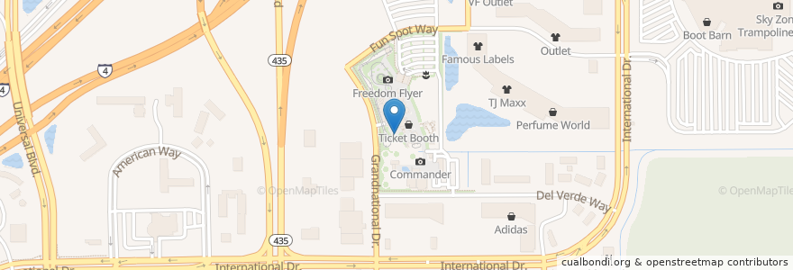 Mapa de ubicacion de Splash Zone en Estados Unidos Da América, Flórida, Condado De Orange, Orlando.