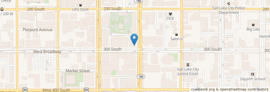 Mapa de ubicacion de Charles Schwab en Estados Unidos De América, Utah, Salt Lake County, Salt Lake City.