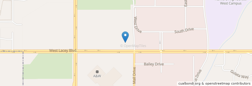 Mapa de ubicacion de Adventist Health Rapid Care en Amerika Syarikat, California, Kings County, Hanford.