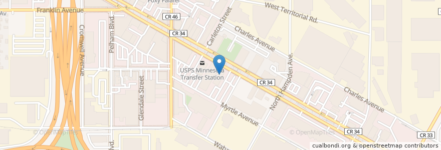 Mapa de ubicacion de Minnesota Online High School en Соединённые Штаты Америки, Миннесота, Ramsey County, St. Paul.